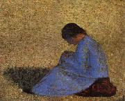 The Countrywoman sat on the Lawn Georges Seurat